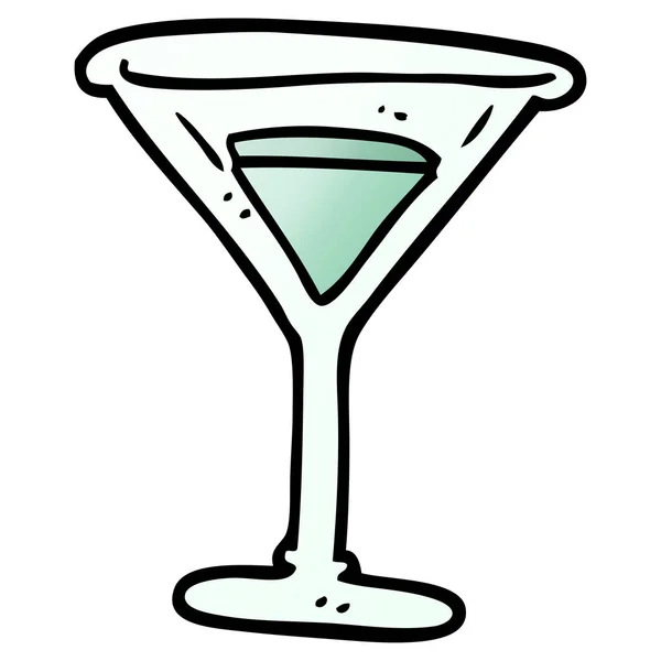 Illustration Vectorielle Martini Doodle Dessin Animé — Image vectorielle