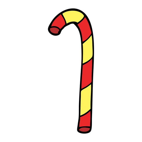 Cartoon Doodle Candy Cane — Stock Vector