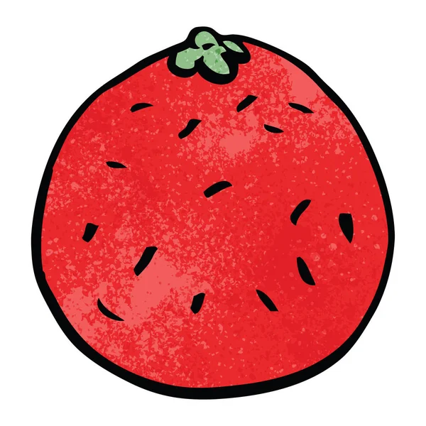 Desenho Animado Doodle Frutas Ilustração Vetorial Colorido — Vetor de Stock