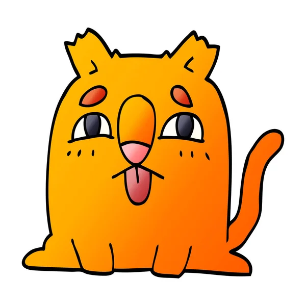 Sarjakuva Doodle Hauska Kissa — vektorikuva