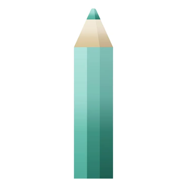 Crayon Colorier Vert Illustration Vectorielle Graphique Icône — Image vectorielle