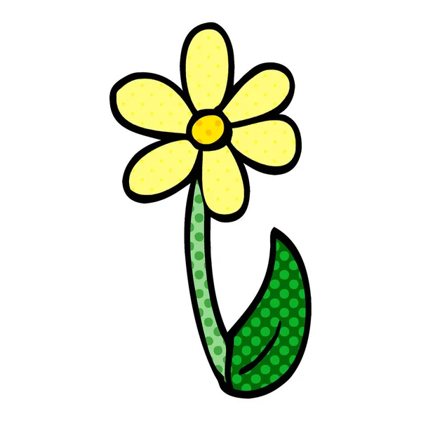 Dessin Animé Doodle Printemps Fleur — Image vectorielle