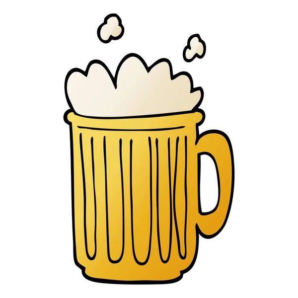 Caricatura Doodle Tankard Cerveza — Archivo Imágenes Vectoriales