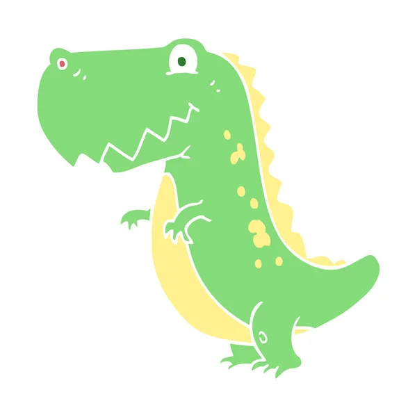 Flat Color Illustration Dinosaur — Stock Vector