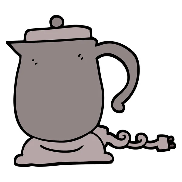Карикатурный Чайник Ручной Работы — стоковый вектор