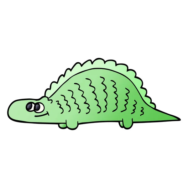 Cartoon Doodle Prehistoric Dinosaur — Stock Vector