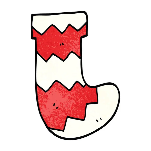 Cartoon Doodle Christmas Stocking — Stockvector