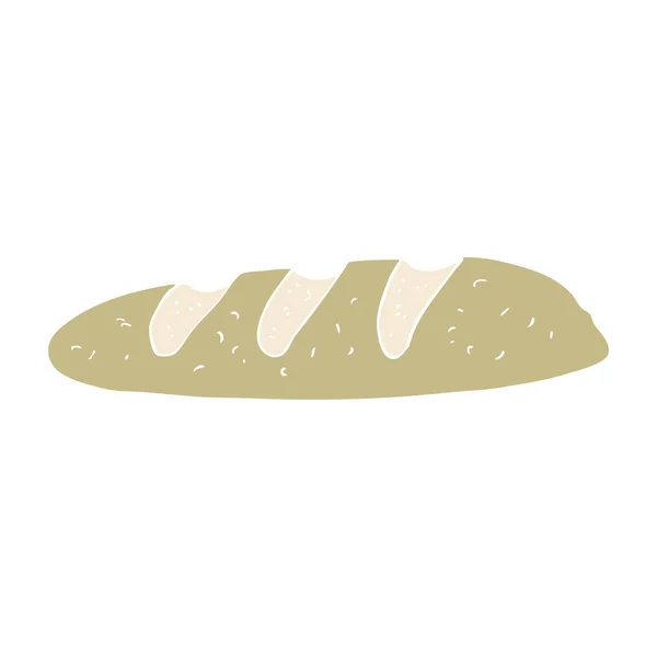 Plochý Barevný Obrázek Bochník Chleba — Stockový vektor