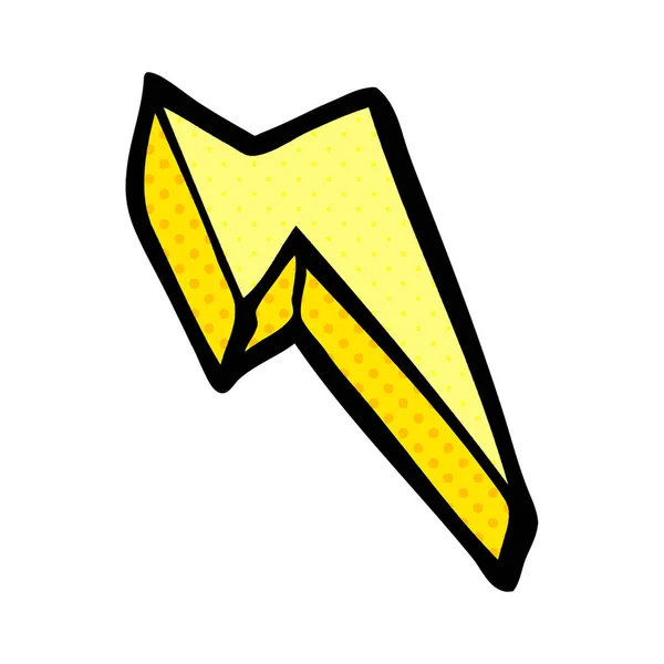 Cartoon Doodle Decorative Lightning Bolt — Stock Vector