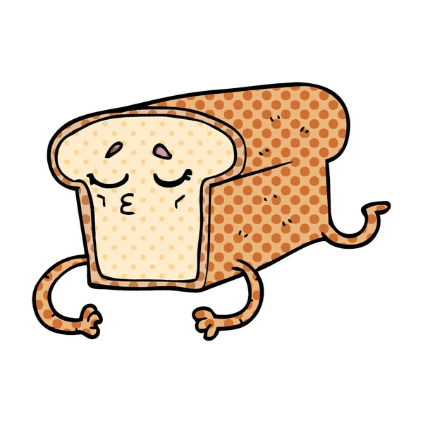 Cartoon Doodle Loaf Bread — Stock Vector