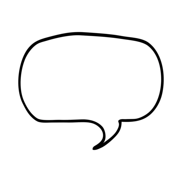 Line Drawing Cartoon Speech Bubble — Stock Vector