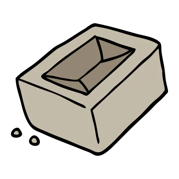 Cartoon Doodle Brick Vector Illustration — Stock Vector