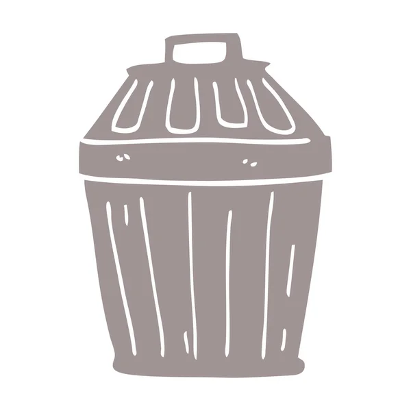 Cartoon Doodle Odpadkový Koš — Stockový vektor