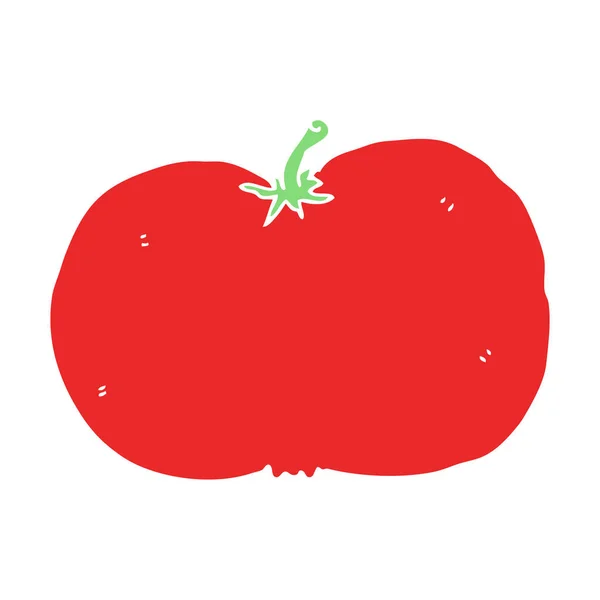 Flache Farbe Stil Cartoon Tomate — Stockvektor