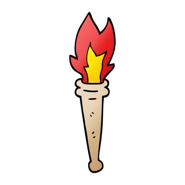 Gradient Vectoriel Illustration Dessin Animé Sport Torche — Image vectorielle