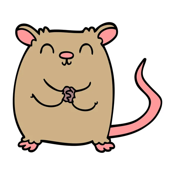 Kreskówka Doodle Ilustracja Wektorowa Myszy — Wektor stockowy