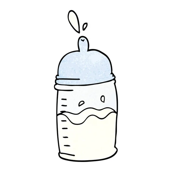 Karikatur Doodle Babyflasche — Stockvektor