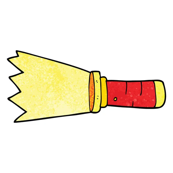 Cartoon Doodle Lit Torch — Stock Vector