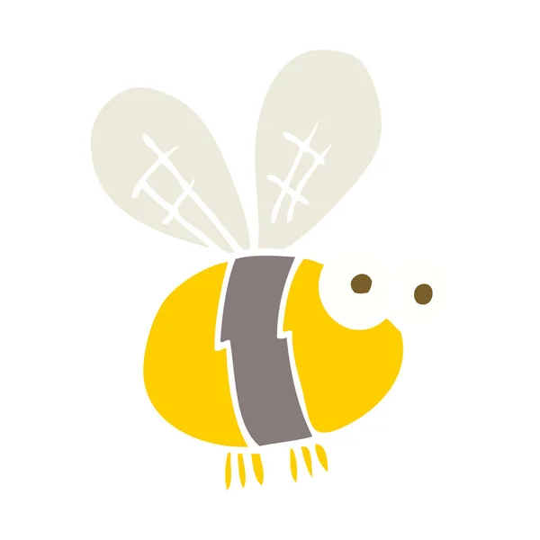 蜂のフラット カラー イラスト — ストックベクタ