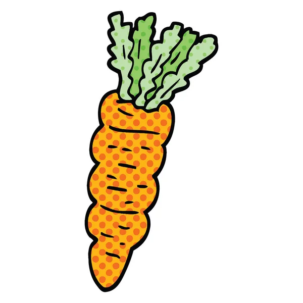 Comic Book Style Cartoon Carrot — Stock Vector