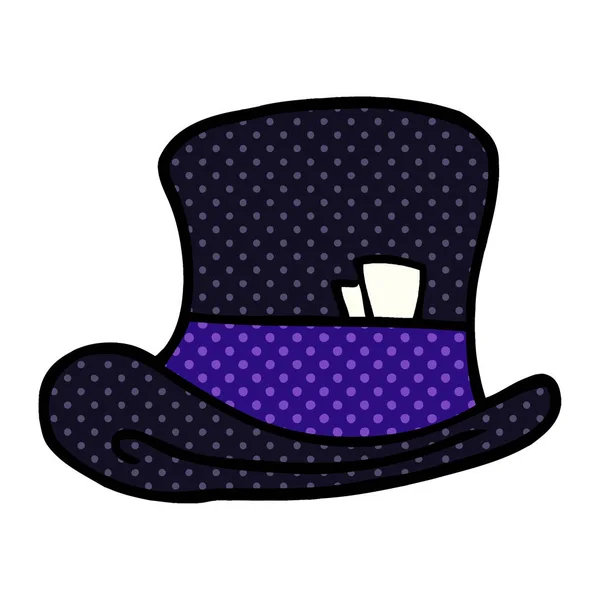 Cartoon Doodle Top Hat — Stock Vector