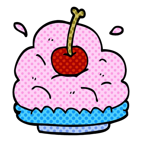 Cartoon Doodle Riesiges Eis Dessert — Stockvektor