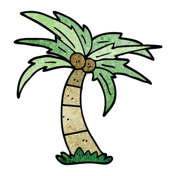 Dibujos Animados Garabato Palmera — Vector de stock