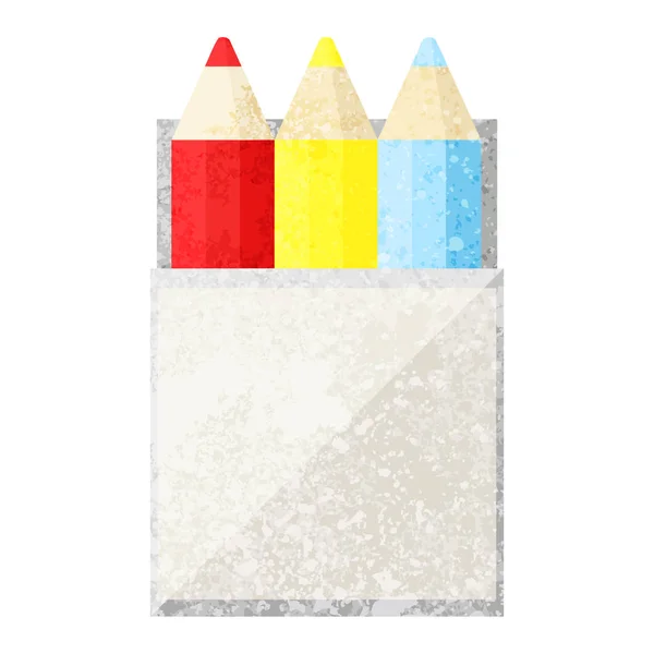 Paquet Crayons Colorier Illustration Vectorielle Graphique Icône — Image vectorielle