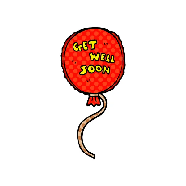 Kreslený Doodle Get Brzy Balón — Stockový vektor