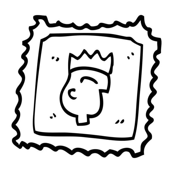 Carton King Stamp Vector Illustration — Stock Vector