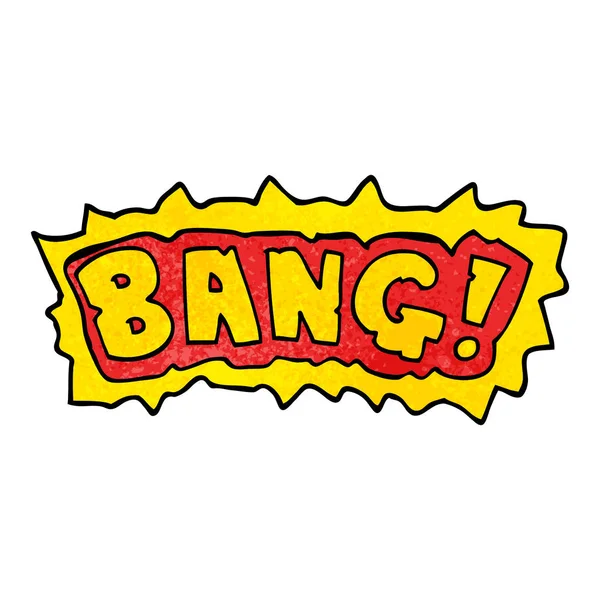 Cartoon Doodle Word Bang — Stockvector