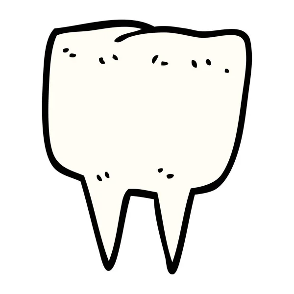 Cartoon Doodle Tooth Vector Illustration — Stock Vector