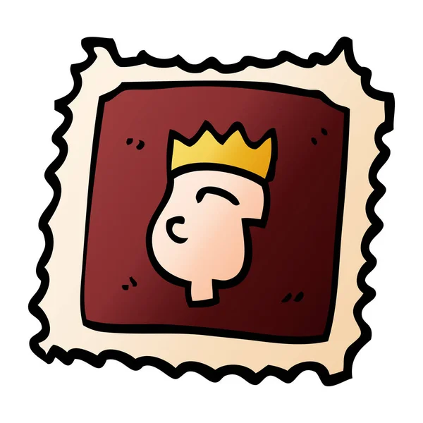 Ilustração Vetor Selo King Caixa — Vetor de Stock