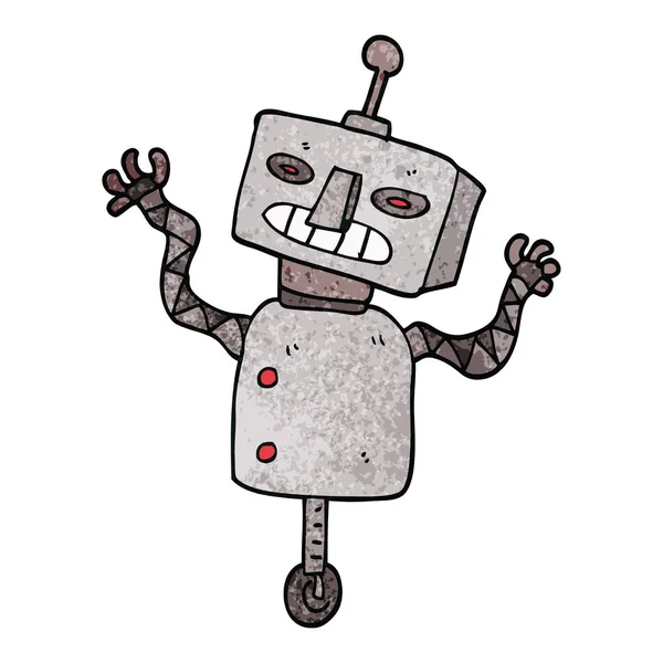 Cartoon Doodle Robot Hjul — Stock vektor