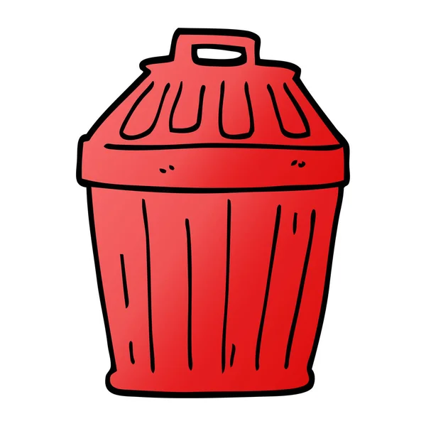 Cartoon Doodle Waste Bin — Stock Vector