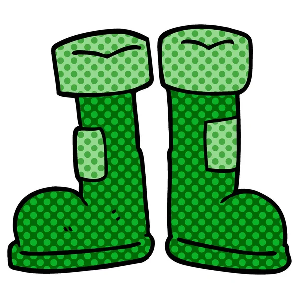 Dessin Animé Doodle Wellington Boot — Image vectorielle
