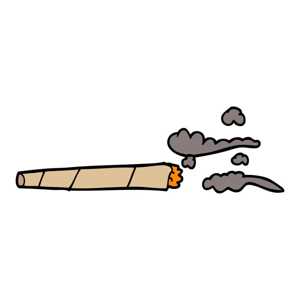 Cartoon Doodle Verlicht Joint — Stockvector