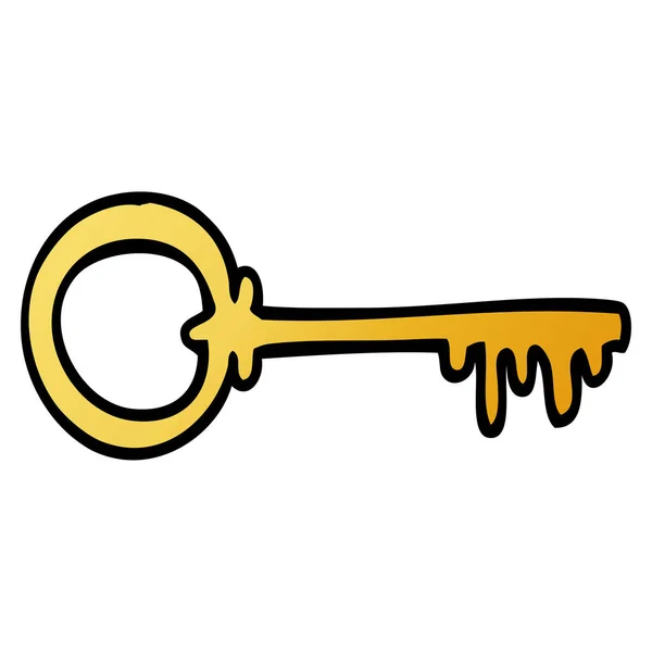 Cartoon Doodle Key Fundo Branco — Vetor de Stock