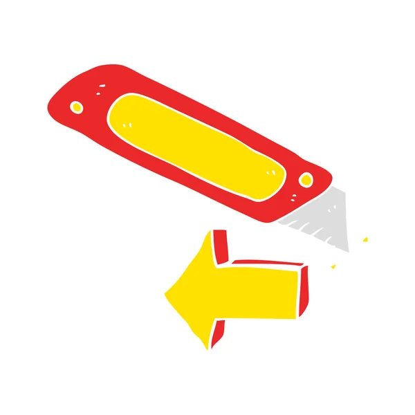 Ilustracja Kolor Płaska Konstrukcja Noża — Wektor stockowy