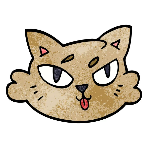 Cartoon Doodle Katt Ansikte — Stock vektor