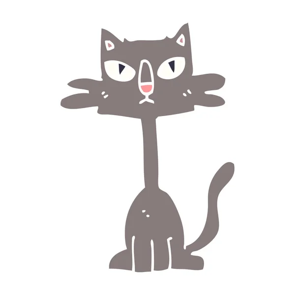 Cartoon Doodle Lustige Katze — Stockvektor