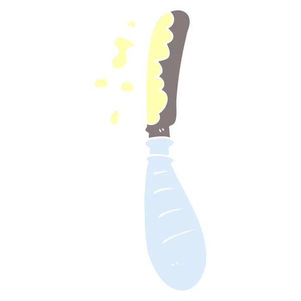Çizgi Film Doodle Tereyağı Bıçağı — Stok Vektör