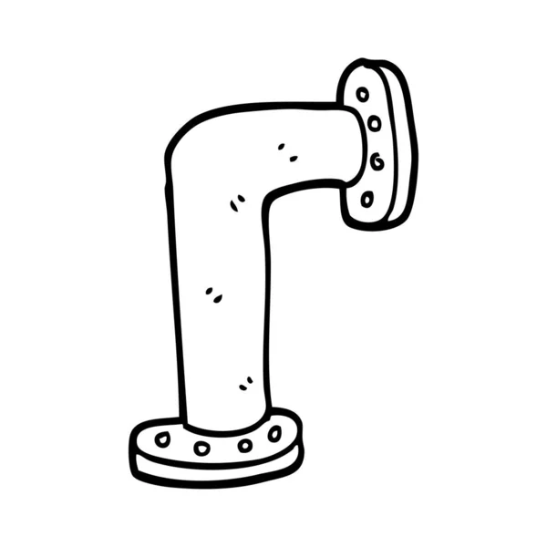 Linha Desenho Cartoon Tubulação Água —  Vetores de Stock