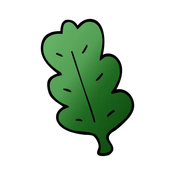 Cartoon Doodle Leaf Ilustração Vetorial — Vetor de Stock