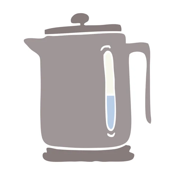 Плоский Цветной Иллюстрационный Чайник — стоковый вектор