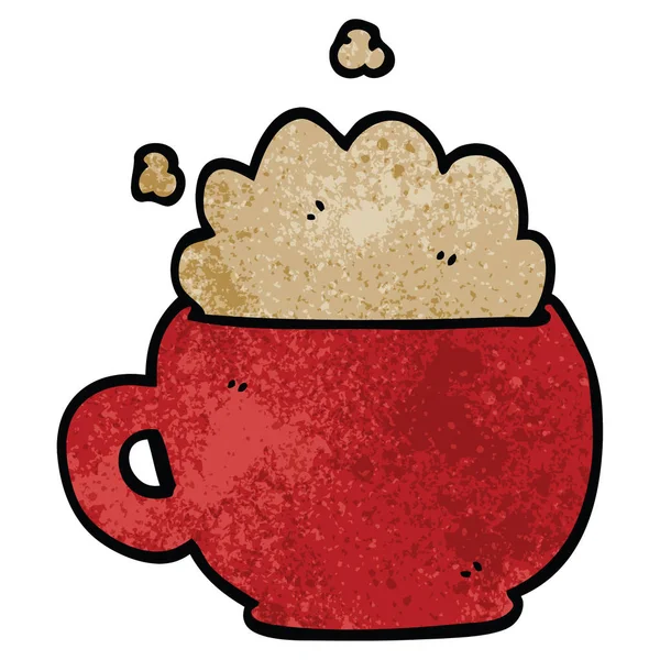Cartoon Doodle Skummande Latte — Stock vektor