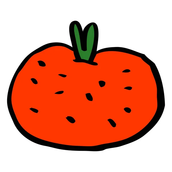 Cartone Animato Doodle Arancione Organico — Vettoriale Stock