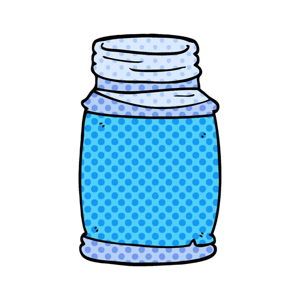 Cartoon Doodle Glazen Pot — Stockvector