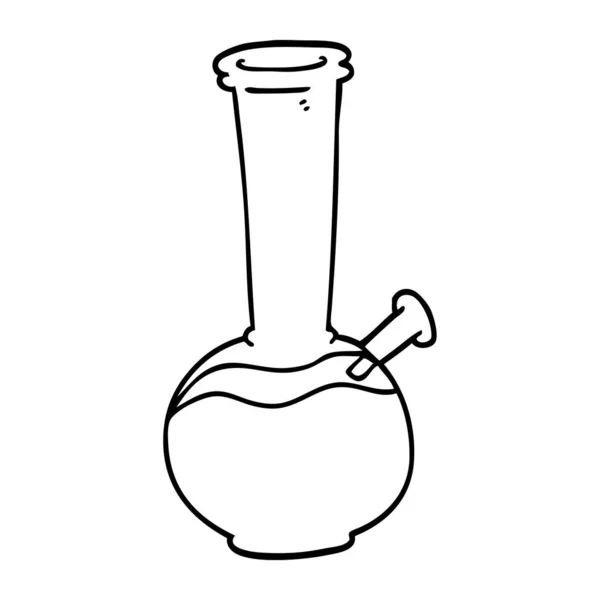 Linha Desenho Desenho Animado Bong — Vetor de Stock