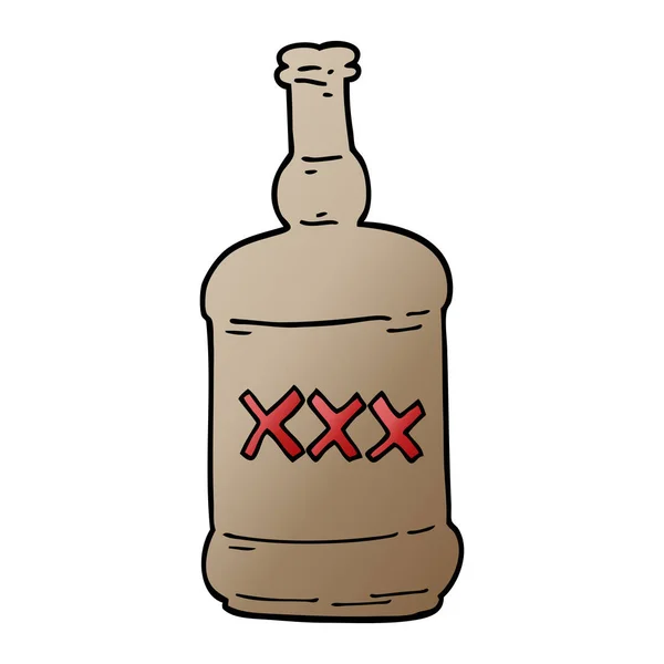 Cartone Animato Doodle Spiriti Bottiglia — Vettoriale Stock